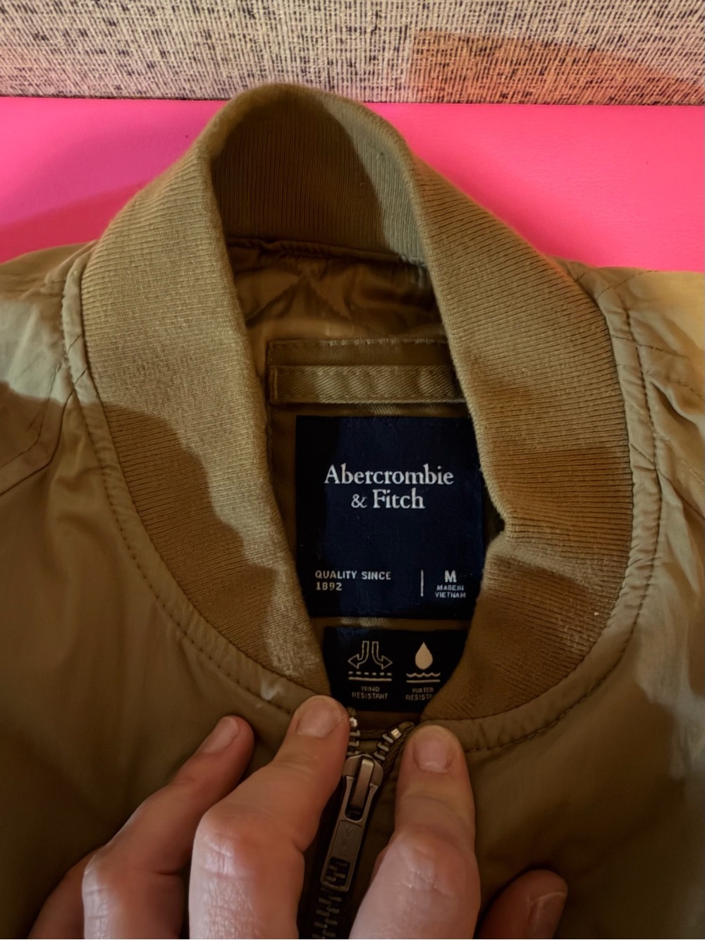 Abercrombie & Fitch Olive Green Bomber Jacket
